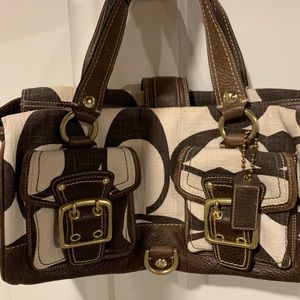 Coach Mandy Leather Purse Brown Satchel A0773-10827